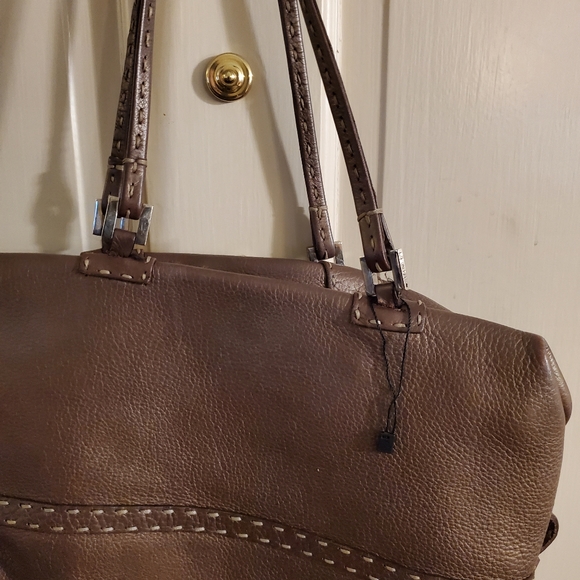 100% Authentic FENDI Brown leather